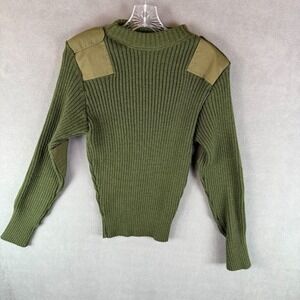 DSCP Valor Collection Mens Sweater Wool Service Size 38 Olive Green US‎ Military